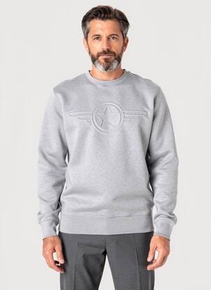 Sweat-shirt stretch manches longues gris DAYTONA homme