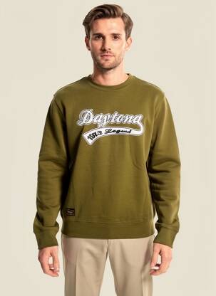 Sweat-shirt stretch manches longues vert DAYTONA homme