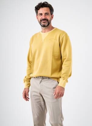 Sweat-shirt tissage jersey manches longues marron DAYTONA homme