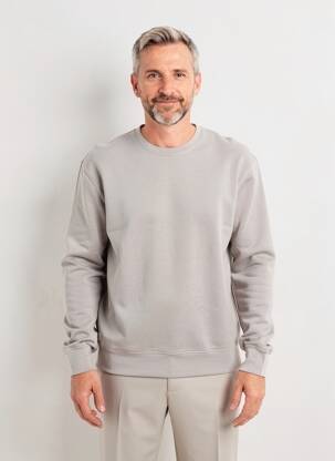 Sweat-shirt tissage jersey manches longues gris DAYTONA homme