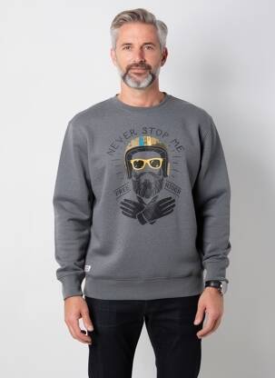 Sweat-shirt stretch manches longues gris DAYTONA homme