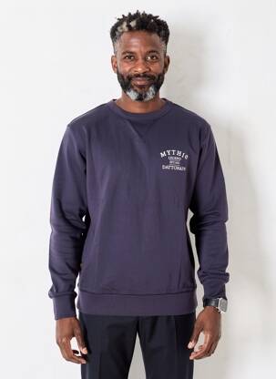 Sweat-shirt stretch manches longues bleu DAYTONA homme