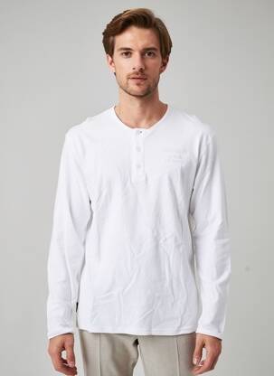 T-shirt stretch manches longues blanc DAYTONA homme