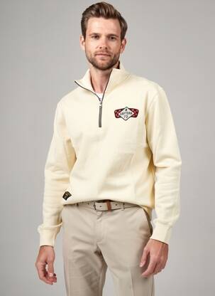 Sweat-shirt stretch manches longues beige DAYTONA homme