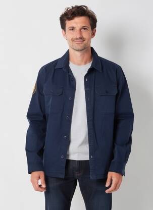 Veste casual fermeture boutonnée sur le devant bleu DAYTONA homme