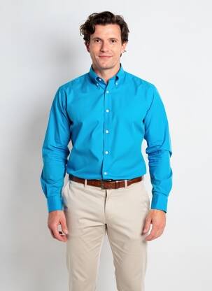 Chemise manches longues manches longues bleu DAYTONA homme