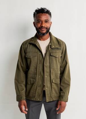 Blouson fermeture zippée sous rabat pressionné vert DAYTONA homme