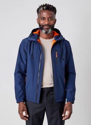Blouson capuche bleu DAYTONA homme