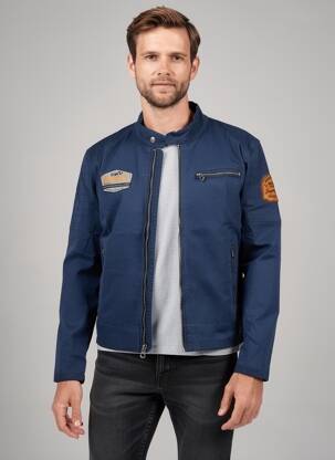 Veste casual coupe droite bleu DAYTONA homme