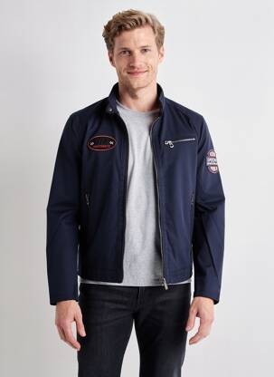 Veste casual coupe droite bleu DAYTONA homme