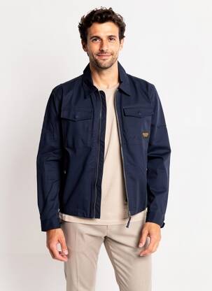 Veste casual coupe droite bleu DAYTONA homme