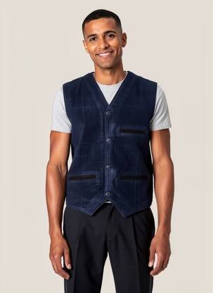 Gilet sans manche poches bleu DAYTONA homme