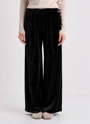 Pantalon large taille normale taille normale noir MAT. femme