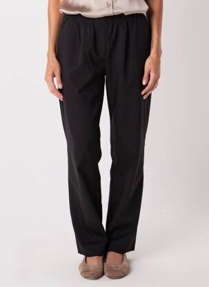 Pantalon droit tissage popeline taille normale noir OLIVER JUNG femme