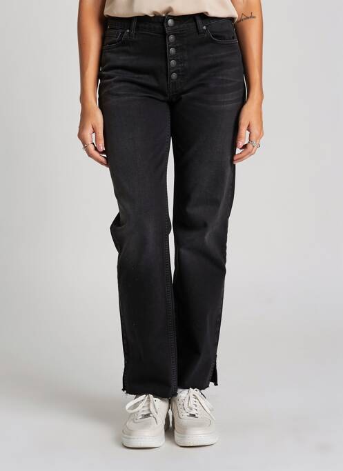 Jeans coupe droite stretch taille normale noir YEST femme