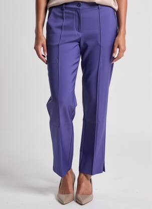 Pantalon slim tissage popeline taille normale violet ZILCH femme