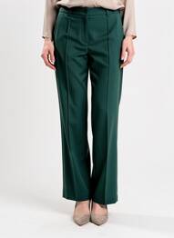Pantalon chino tissage popeline taille normale vert ZILCH femme