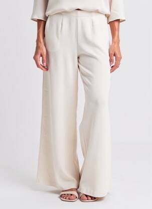 Pantalon droit taille normale taille normale beige AN II VITO femme