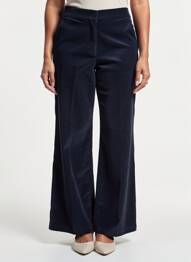 Pantalon droit stretch taille normale bleu NICE THINGS femme