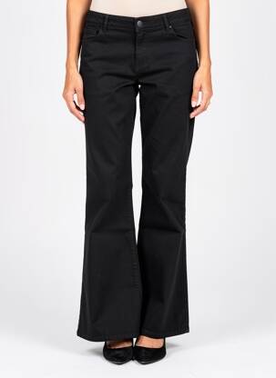 Jean coupe flare taille normale taille normale noir MAT. femme