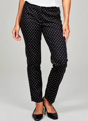 Pantalon slim taille élastique taille normale noir SOPHIA femme