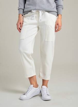Pantalon 7/8 stretch taille normale blanc APRIL VINTAGE femme
