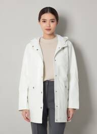 Imperméable manches longues a capuche blanc K-ZELL femme