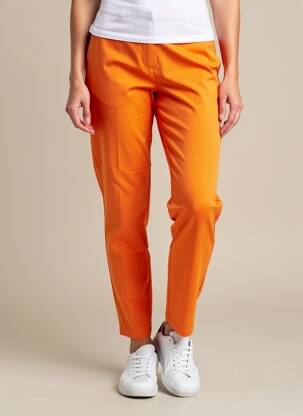 Pantalon slim taille élastique taille normale orange SOPHIA femme