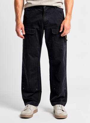 Pantalon cargo tissage popeline taille normale noir DAYTONA homme