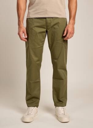 Pantalon chino tissage popeline taille normale vert DAYTONA homme