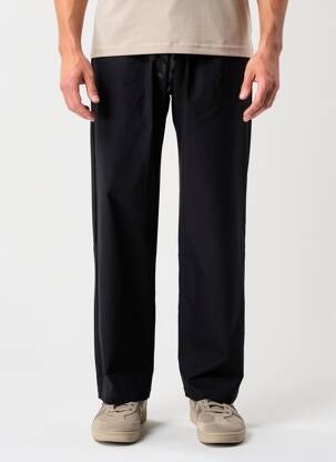 Pantalon droit tissage popeline taille normale noir DAYTONA homme