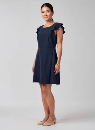 Robe courte manches courtes manches courtes bleu MOLLY BRACKEN femme