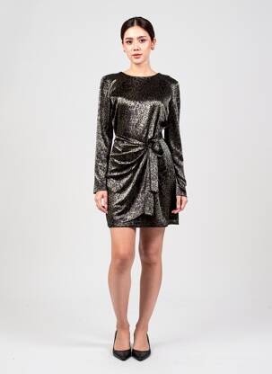 Robe courte fermeture zippée au dos manches longues vert MOLLY BRACKEN femme