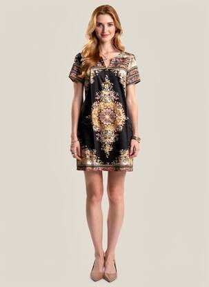 Robe courte manches courtes manches courtes noir MOLLY BRACKEN femme