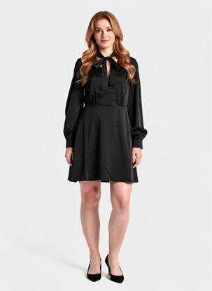 Robe courte manches longues manches longues noir MOLLY BRACKEN femme