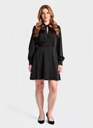 Robe courte manches longues manches longues noir MOLLY BRACKEN femme