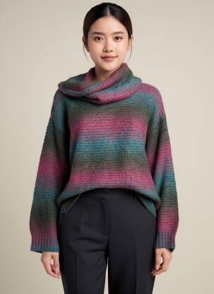 Pull stretch manches longues vert MOLLY BRACKEN femme