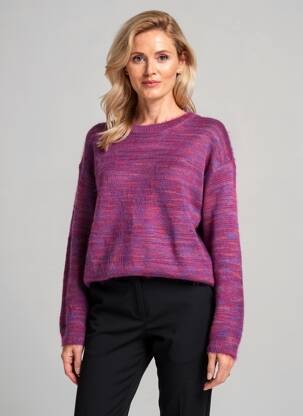 Pull stretch manches longues violet MOLLY BRACKEN femme