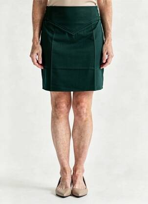 Jupe courte taille élastique vert MOLLY BRACKEN femme