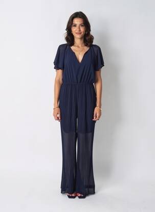 Combi-pantalon coupe fluide manches courtes bleu TIFFOSI femme