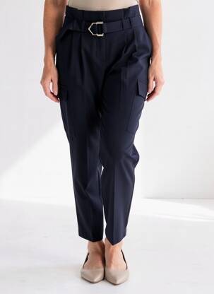 Pantalon slim poches bleu MORGAN femme