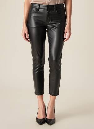 Pantalon 7/8 fermeture zippée sous rabat boutonné noir SALSA femme