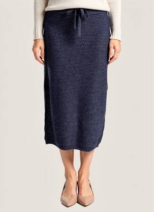 Jupe longue coupe droite bleu TIFFOSI femme
