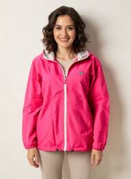 Imperméable manches longues a capuche rose FLOTTE femme