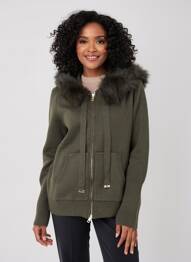 Veste casual coupe droite vert AU SOLEIL DE ST TROPEZ femme