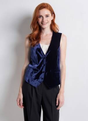 Gilet sans manche doublure bleu JANE BLUE femme