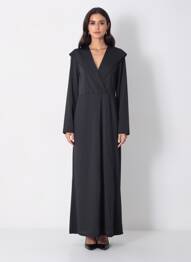 Robe longue manches longues manches longues noir TWINSET femme