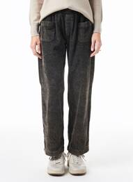 Pantalon droit taille élastique taille normale marron ONE TEE femme