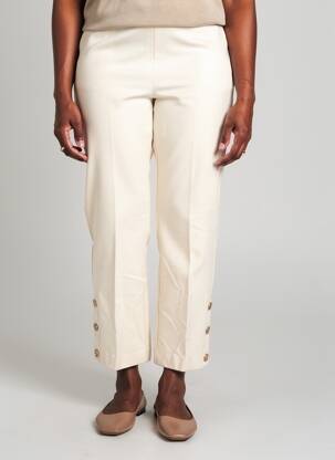 Pantacourt stretch taille normale beige TWINSET femme