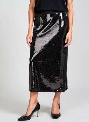 Jupe longue coupe droite noir TWINSET femme